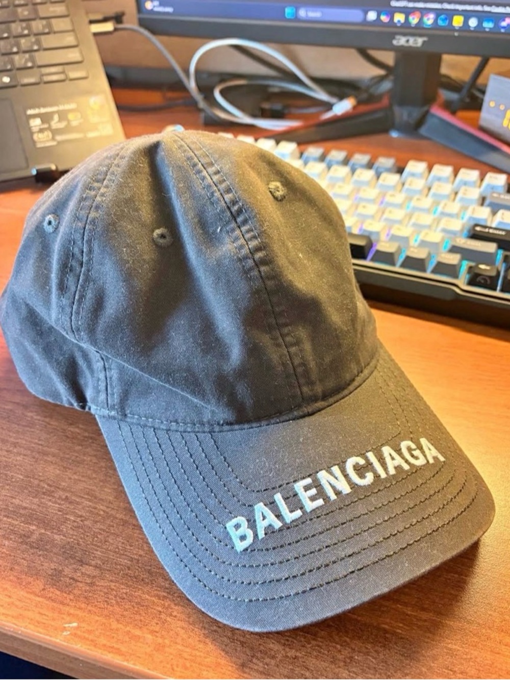 Balenciaga Black Interior Logo Cap